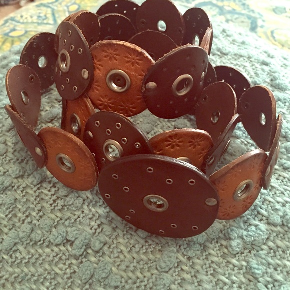 Brown leather belt