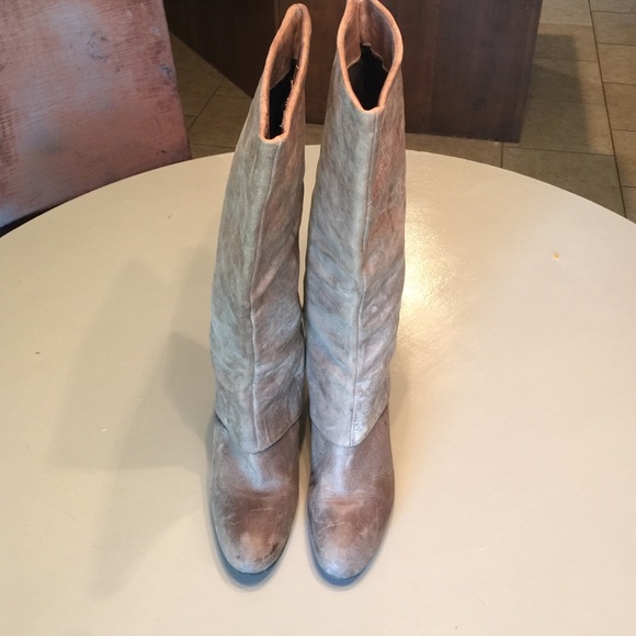 Taupe Leather Boots - Picture 4 of 4