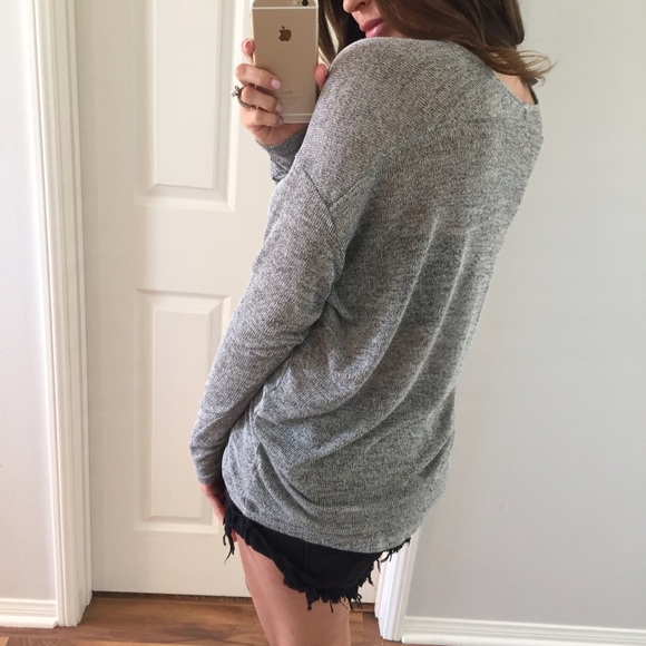 Reserved | Grey & Black Light Knit Dolman - Picture 2 of 4