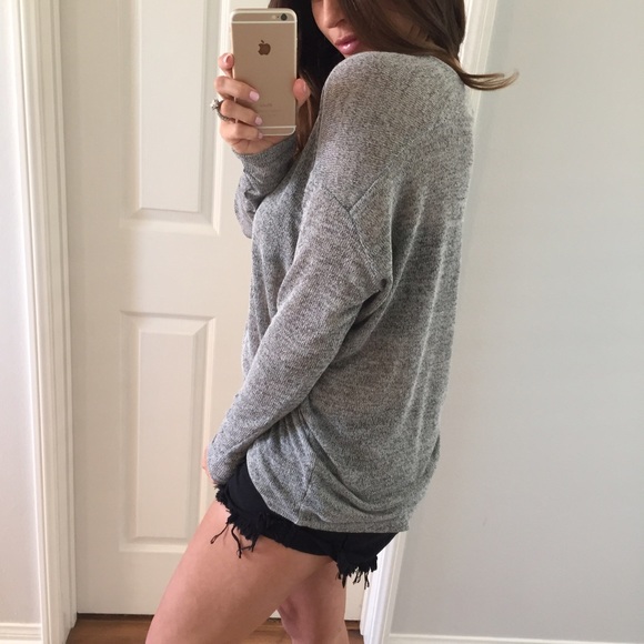 Reserved | Grey & Black Light Knit Dolman - Picture 4 of 4