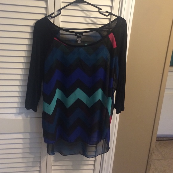 Rue 21 sheer 3/4 length sleeve shirt