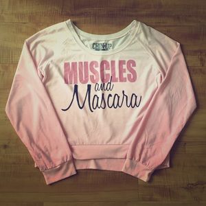 Chin-up Long Sleeve Crop Sweatshirt