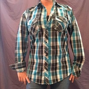 Studio 10 size Large plaid shirt