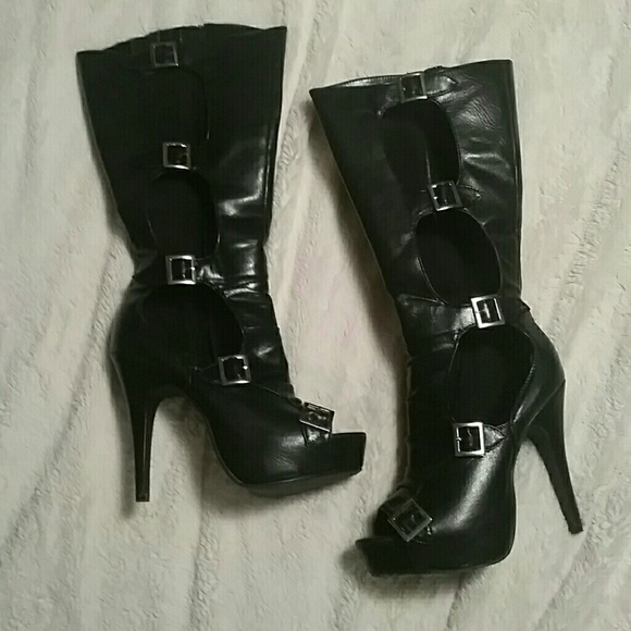 Sexy peep toe boots - Picture 2 of 3