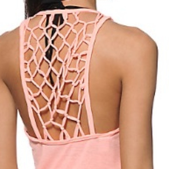 EMPYRE Coral Macrame Back Beach Cover Up - Picture 2 of 4