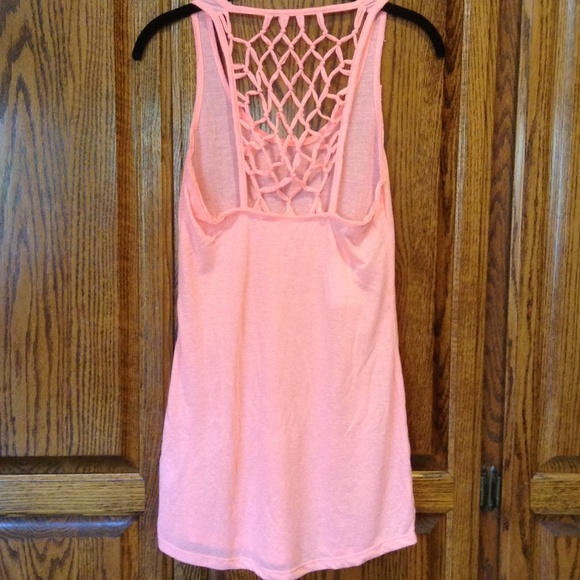 EMPYRE Coral Macrame Back Beach Cover Up - Picture 4 of 4