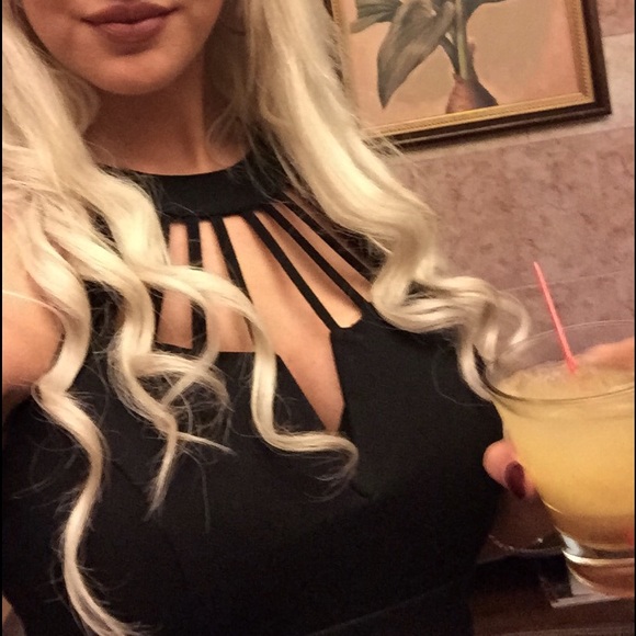 Black cage dress