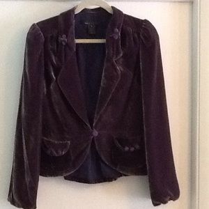 Plum velvet blazer