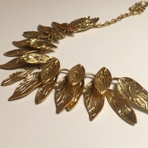 Golden leaf necklace