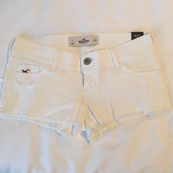 White denim cutoffs