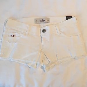 White denim cutoffs