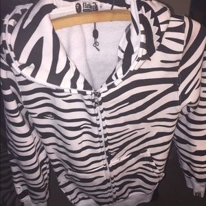 Bape Zebra striped hoodie very rare