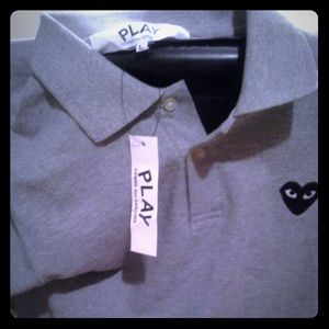 Short sleeve two button rugby