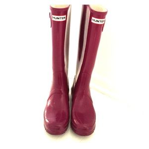 Limited edition magenta hunter boots