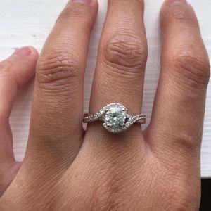 Sterling silver twisted love ring