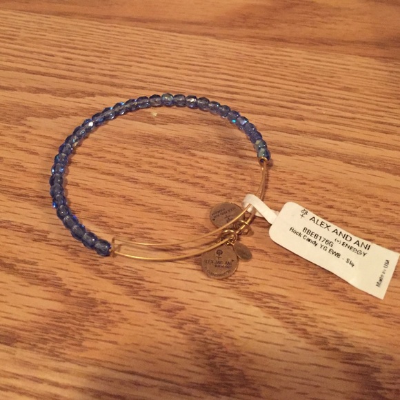 Alex and Ani Jewelry - Blue crystal Alex & Ani bangle