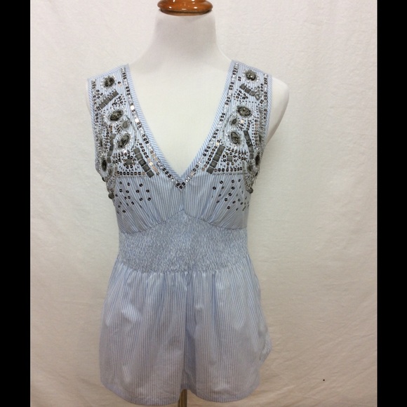 Boston Proper jeweled top