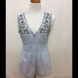 Boston Proper jeweled top