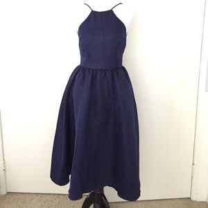 Midi, Skater, Backless Dress