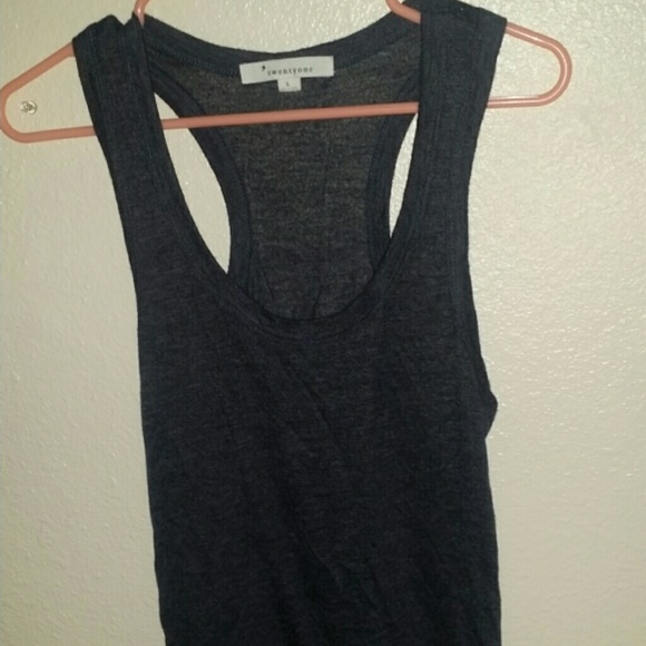 forever 21 dark grey tank size l