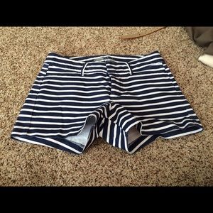 Navy blue and white strip shorts!