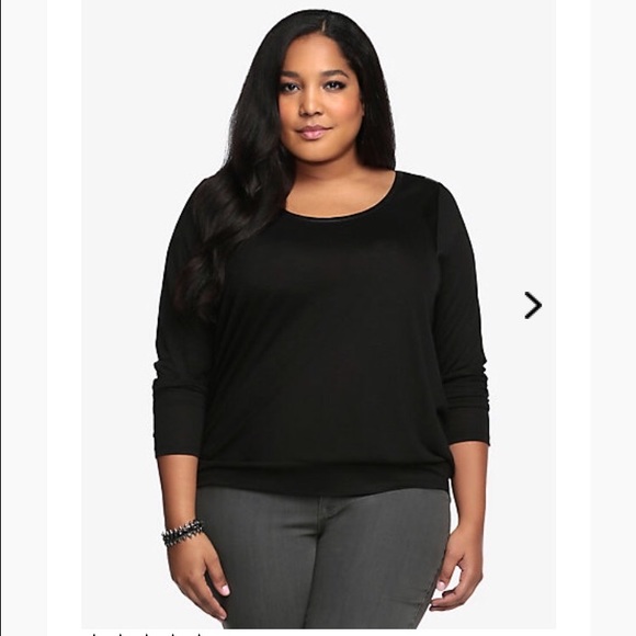 BRAND NEW TORRID SIZE 1 Leather Trim Top