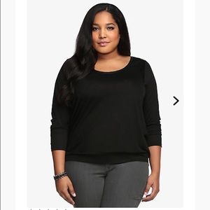 BRAND NEW TORRID SIZE 1 Leather Trim Top