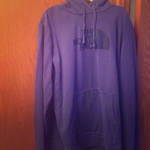 Periwinkle north face sweatshirt.