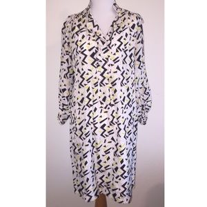 DVF Shirt Dress - abstract print
