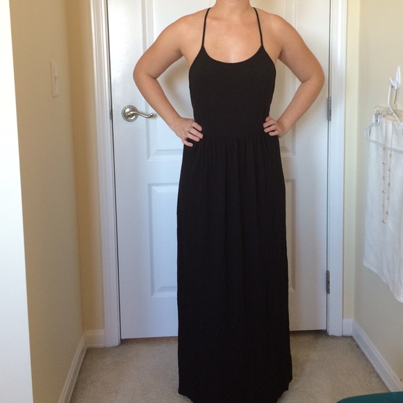 *SOLD* Black Backless Maxi - Picture 2 of 3