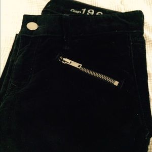 GAP Always Skinny Black Velvet Pants