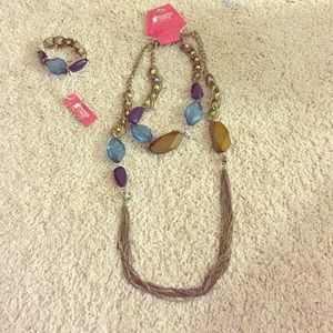 Two necklaces and matching bracelet!