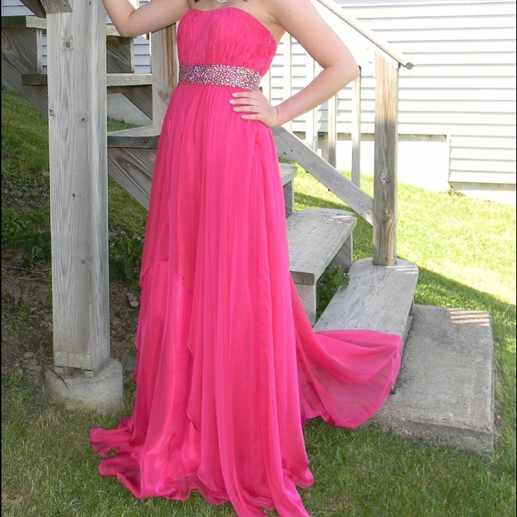 Pink La Femme prom dress