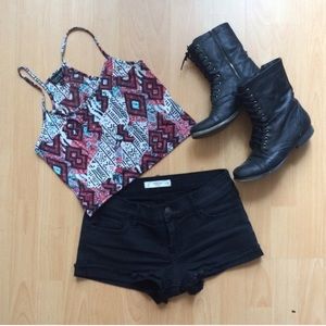 Topshop Printed Crop Top Size 2
