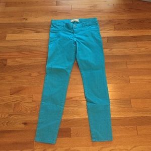 Bright blue hollister skinny jeans