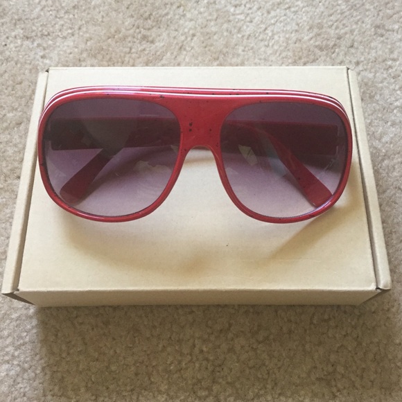 Italian design red sunglasses