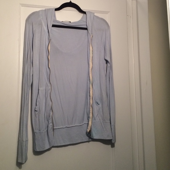 Baby blue brandy Melville zip up hoodie