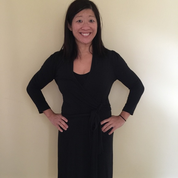 Banana Republic black "Gemma wrap dress"