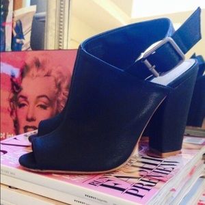 Black Open Toe Booties - H&M