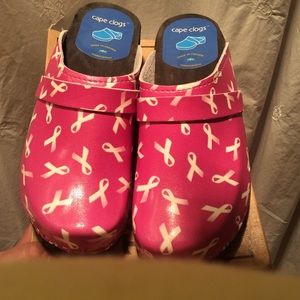 Breast cancer cape clogs