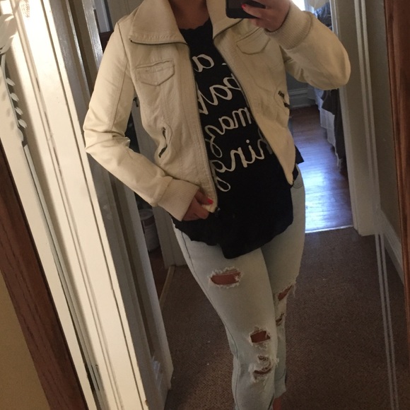 White leather jacket