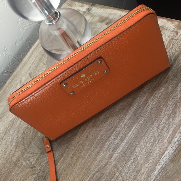 kate spade zip wallet orange - Picture 4 of 4