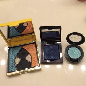 Eyeshadows from Sephora, Mac, and VS
