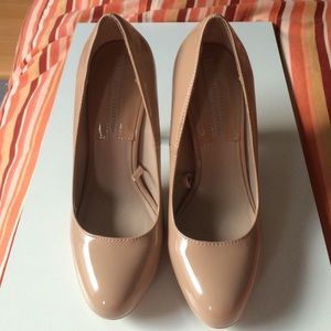 Zara Nude Patent heels