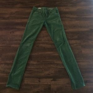 Green corduroy pants
