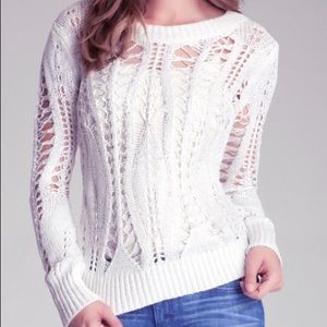 Bebe
White Open Gauge Sweater. Size M