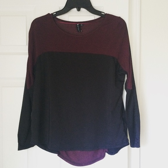 Burgundy and black top