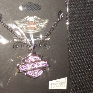 Harley Davidson necklace and matching earrings