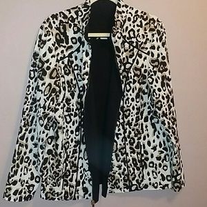 Fully reversible Zenergy leopard print jacket