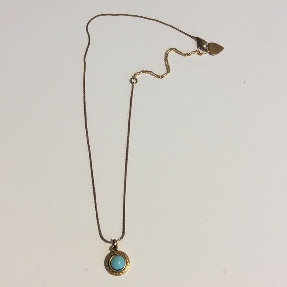 Urban Outfitters Jewelry - Turquoise gold necklace